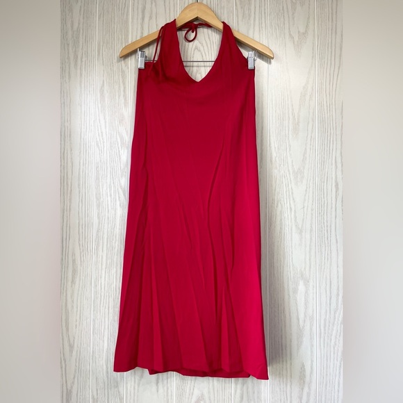 J. Crew Halter Dress Red Size M EUC - Picture 1 of 4
